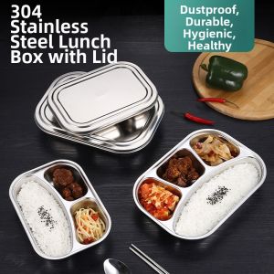 Stainless Steel Bento Box For Students and Children In Kindergarten Canteens