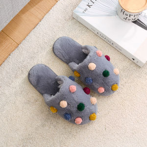 Cute Cotton Slippers Womens 2025 New Winter Comfortable Plush Home Anti-slip Warm Fur Shoes Soft Velvet Surface Home Slippers