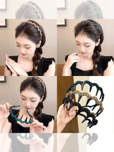 Panfu Large Tooth Wave Hairband 2024 New Womens High Top Headband Hair Organizer Tool Hair Clip Accessory Japan and South Korea Style
