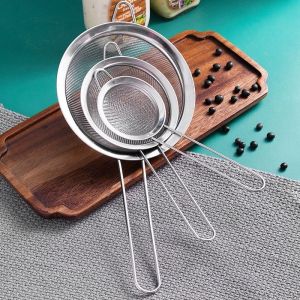 3 Cái/bộ Bộ Dụng Cụ Lọc Lưới Siêu Mịn Có Tay Cầm Bộ Lọc Bằng Thép Không Gỉ Bộ Lọc Kim Loại Cho Nhà Bếp Rây Lọc & Dụng Cụ Lọc
