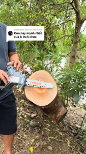 Máy cưa xích Lam 8inch DRAMA D21-08PRO phiên bản cải tiến bơm nhớt tự động động cơ không chổi than chân pin phổ thông