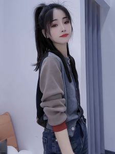 Áo Len Dệt Kim Dài Tay Màu Khối Thời Trang Thu Đông 2023 Cổ Tròn Thường Ngày Chất Liệu Lông Cừu Phong Cách Hàn Quốc