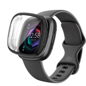 เคส Fitbit Versa 4 Smart Watch เคสนาฬิกาข้อมือ TPU เคส Fitbit Sense 2 เคสกันรอยหน้าจอสําหรับ อุปกรณ์เสริมสม