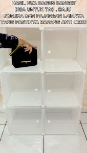 LEMARI PLASTIK GISEL 2X3/STELLA 2X4/ RAK TAS SERBAGUNA STORAGE CABINET HANDBAG BAG STORAGE ELEGANT