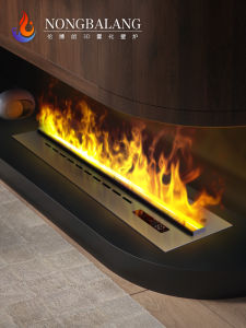 Ultra-Thin Embedded Romboulang 3D Fuming Fireplace Simulated Flame Aromatherapy Humidification Decontamination Purification