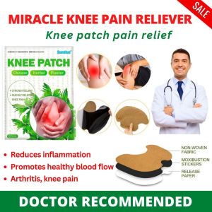 Knee Patch Herbal Plaster - Joint and Muscle Pain Relief - Arthritis Support - Effective Healing - Swelling and Gout Pain Relief