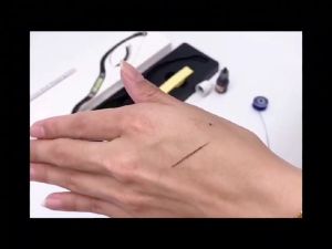 RULER BLACK HORIZONTAL PENGGARIS ALIS MEMBENTUK POLA SULAM ALIS AGAR MUDAH DAN PRESISI / CETAKAN ALIS HORIZONTAL BEAD MAPPING RULLER / PENGGARIS SULAM ALIS