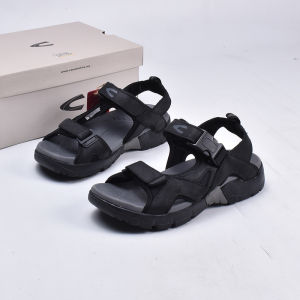 Rocky Mens Sandals Crazy Horse Leather Outdoor Shoes Anti-slip Toeless Beach Shoes Shock Absorption Wear-resistant Support