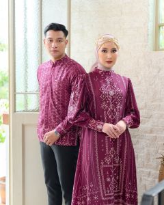 Gamis Couple - Couple Gamis Lebaran - Couple Gamis - Couple Kemeja - Baju Couple Lebaran - Family Set - Sarimbit Lebaran - Gamis Emerald - Dress Emerald