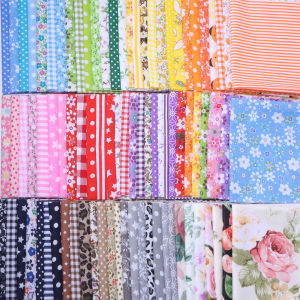 7PCS 25x25cm 100%Cotton Craft Fabric Cloths for DIY Bundle Patchwork Quilting Sewing Scrapbooking Needlework Handmade Material
