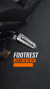 Honda Click 125i 150i Rear Footrest v2 v3 v4 Aluminum Rear Passenger Pedal Anti-Slip Design Include Bolts Beat Fi