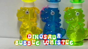 4pcs Set Dino Dinosaur Bubble Whistle Balloon Soap_Bubble Water Toy (Ready Stock)