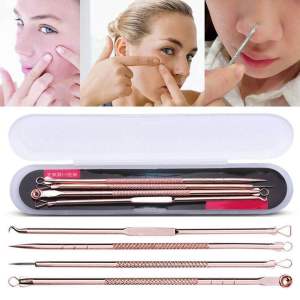 Set 4pcs besi pemicit jerawat blackhead whitehead remover