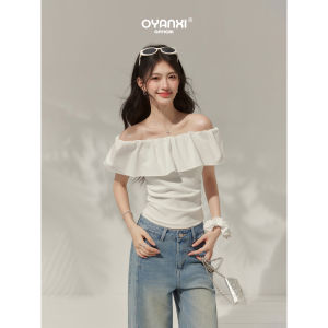 OUYANGXI | Áo Thun Ôm Dáng Trễ Vai