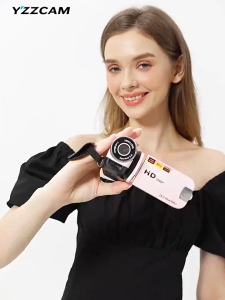 Vintage Flip Style Digital Camcorder Old School HD DV Camera for Aesthetic Vlog Portable Pocket Camera for Campus & Outdoor (苏在在明星同款 翻盖DV 港风复古 学生 旅游录像)