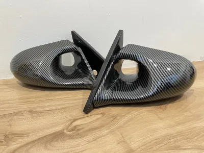 GANADOR Side Mirror Carbon Fiber Blue Mirror Lens MITSUBISHI EVO123/PROTON WIRA/SATRIA/PUTRA/WAJA/ARENA