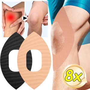 8PCS Kinesiology Tape Waterproof Sport Knees Tape Elastic Breathable Latex-Free Athletic Tape for Fitness Running