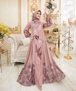 (13) HANUM SERIES 2 BY ALLAWIYAH SYARI Baju Dress Gamis Syari Muslimah. Nazra Sha