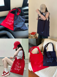 7nine Quantum Guess Original Drunk Puppy Multi-Layer Large Capacity Casual Easiest for Match Korean Ins Single Shoulder Canvas Bag