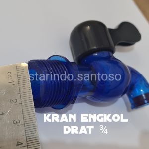 KRAN ENGKOL PVC 3/4 1/2 transparan lotus pipa air tembok