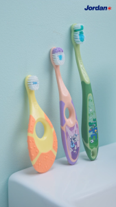 Jordan | Step 1-3 Baby and Kids Toothbrush (Twin Pack) | Age 0-9 Years | Bundle of 4