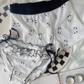 Underwear Set Female Male Pink Cartoon Print mid Waist Polyester Fiber Youth Couples Briefs Flat Angle Pants. 