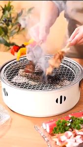 เตาปิ้งย่างถ่านแบบพกพา 4 ชิ้น พร้อมตะแกรงย่าง สำหรับบาร์บีคิวและกิจกรรมกลางแจ้ง