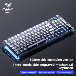 AULA-MOJING | Customizable RGB Mechanical Keyboard with Side Engraving Triple Mode Support Hot-Swap