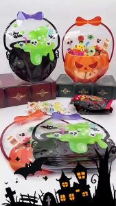 🎃 Halloween Trick or Treat Candy Bag | Pumpkin & Witch Cauldron Goodie Bag for Kids