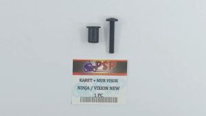 Karet Mur VISOR + BAUT PLASTIK VIXION NINJA (PSP) - Ganjal Kaca Depan Winshield + Baut Plastik Tipis