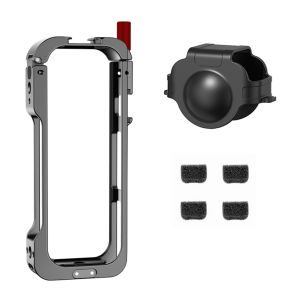 Premium Camera Housing with Protective Frame and Lens Cover for Insta360 X5 Durable Use