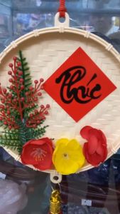 (Mẫu Mới) Mẹt Nhựa Treo Trang Trí Tết Mẹt Hoa Mai Hoa Đào Tài Lộc May Mắn Phụ Kiện Trang Trí Tết Decor Nhà Cửa