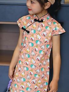 ชุดกี่เพ้า ลายดอกไม้ ชูมูมู ชุดรับอั่งเปา เดรสคอจีน กี่เพ้าสไตล์วินเทจ พร้อมส่ง