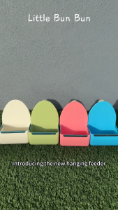 Pet Hanging feeder- Pallet rack bowl feed rack rabbit guinea pig chinchilla feeder