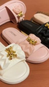 Sendal Wanita Karet Jelly Selop PITA RIBBON Import / Sendal Perempuan Selop Hiasan Boneka Bear