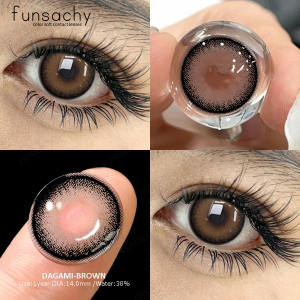 FUNSACHY Color Contact Lenses for Eyes 1 Pair Gray Fashion Cosmetic Lenses Green Pupils Gray Natural Eye Contacts Women Eye Lens
