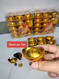 new gold ingot chocolate golden color ingot with chocolate inside  30pcs