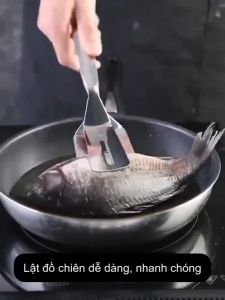 Kẹp Inox Gắp Thức Ăn Xẻng Lật Thực Phẩm Chiên Đồ Ăn Bằng Inox