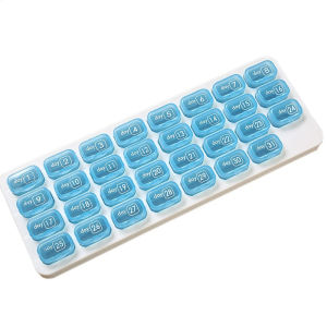 1 Pcs 31 Days Monthly Pill Organizer Portable Pill Medicine Case Box Holder for Daily Medicine/ Vitamin/Fish Oils /Supplement