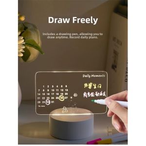 Erasable Memo LED Night Light Desk Calendar