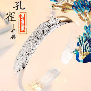 False a compensate ten authentic silver bracelet sterling silver bracelet thousand 9999 fine silver longfeng f send mom girlfriend elder mother