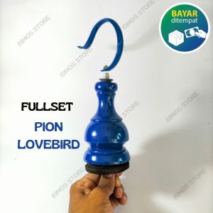 GANTUNGAN SANGKAR BURUNG LOVEBIRD LB FULLSET PION LOVEBIRD MOTIF CENGLUNG BIRU CANTOLAN SANGKAR LOVEBIRD KAPSUL