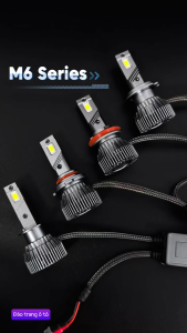 Cặp bóng pha led M6 12V 24V bóng đèn pha xe ô tô 6500K 65W H3 H4 H1 H7 H11 9012 9005 9006 sáng trắng siêu sáng