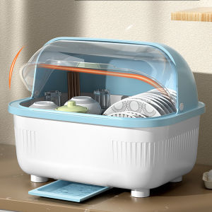 กล่องใส่จานพร้อมฝาปิด ติดตั้งกล่องเก็บภาชนะบนโต๊ะอาหารแบบใสเพื่อวางชามป้องกันฝุ่น และกระดานพลาสติกกันฝุ่น ที่เก็บจาน