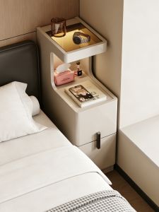 ZUNTONGGE | Mini Bedside Table Bedroom Storage Organizer Light Sensing