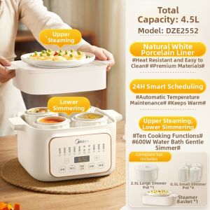 Midea | Electric Steamer and Soup Cooker Ceramic