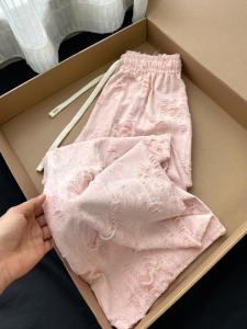 Quần Ống Rộng Mỏng Mùa Hè Thoải Mái Quần Dài Thường Ngày Quần Dài Đến Sàn Quần Bó Có Đính Đá Quần Bó Cạp Cao Dáng Rộng