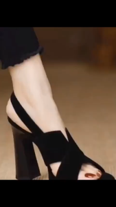 Womens Platform Heels Frosted Block Heels Sandals