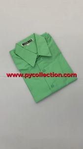 FH044 - KEMEJA PENGAWAS LENGAN PENDEK ( HIJAU ) COTTON