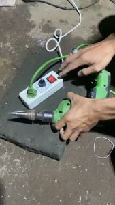 Dimmer Kontrol Kecepatan Gerinda Bor 1 Lubang 2000W - Plug 3 Pin - Warna Putih